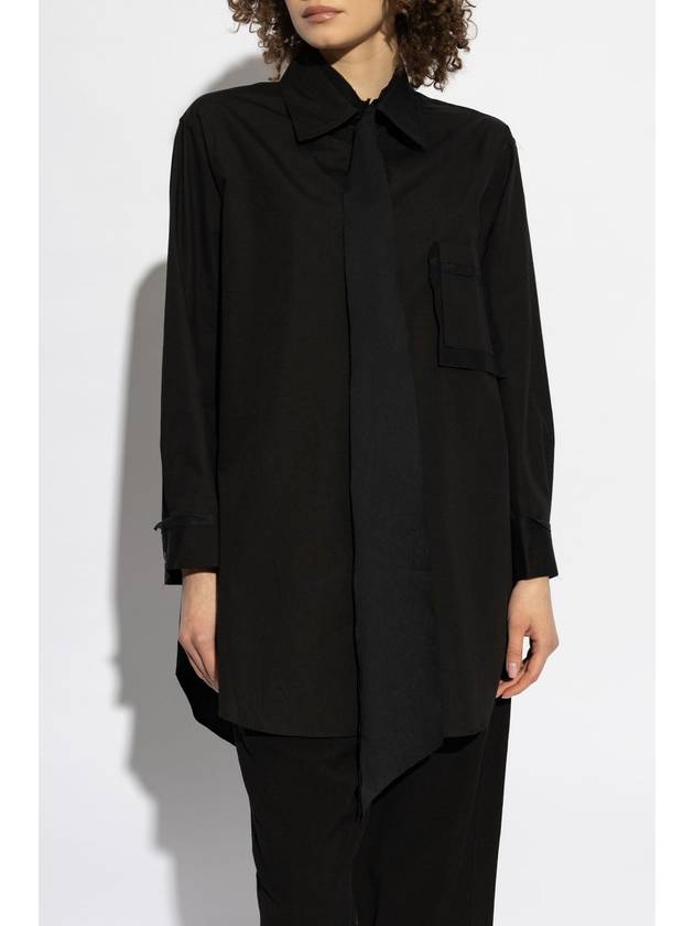 Yohji Yamamoto Oversize Shirt, Women's, Black - YOHJI YAMAMOTO - BALAAN 3