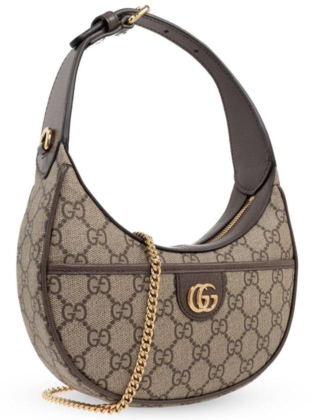 Ophidia Trim Print Coated Canvas Leather Hand Shoulder Bag Brown - GUCCI - BALAAN 4