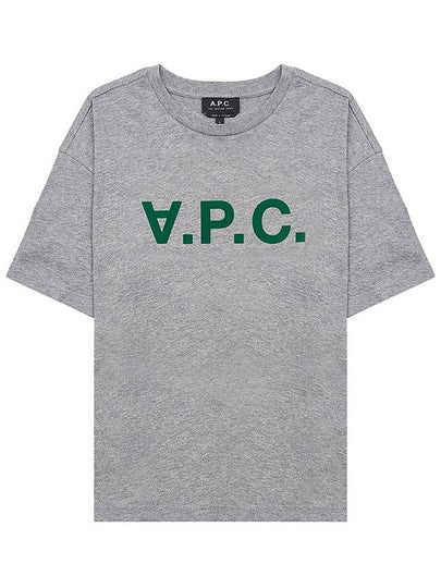 Logo Print Crew Neck Short Sleeve T-Shirt Grey - A.P.C. - BALAAN 2