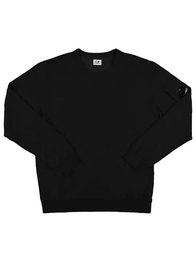 Light Fleece Crew Neck Sweatshirt Black - CP COMPANY - BALAAN 4