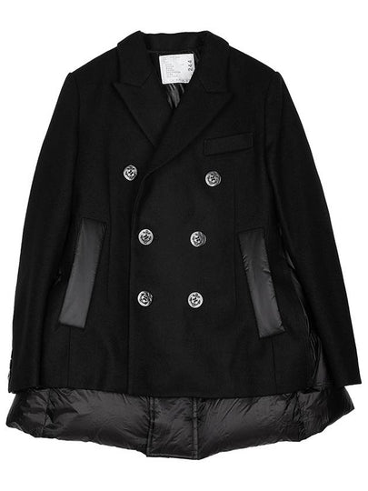 Wool Melton Puffer Padding Black - SACAI - BALAAN 2