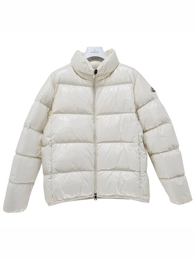 Women s Logo Patch ABBADIA Down Padded Short Jacket Off White 1A00007 5963V 070 - MONCLER - BALAAN 1