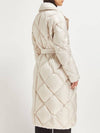 Trecoat Diamond Quilted Belted Padding Sand - MAX MARA - BALAAN 7