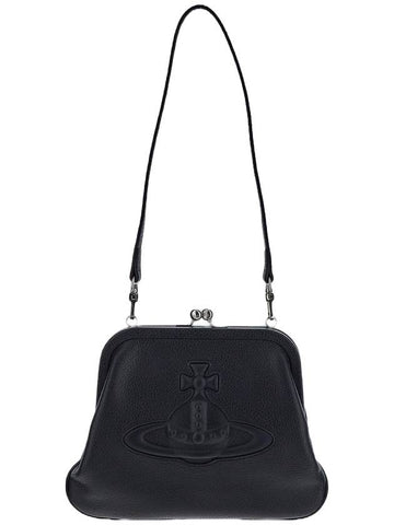 ORB Logo Shoulder Bag Black - VIVIENNE WESTWOOD - BALAAN 1