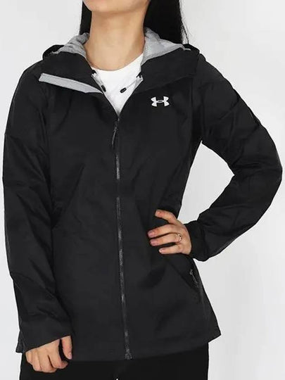 UA Storm Forefront Rain Jacket Black - UNDER ARMOUR - BALAAN 2