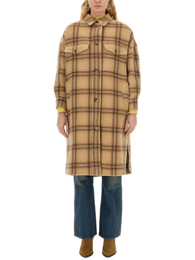 Pontizia Check Midi Coat MA0248FAB1D06I - ISABEL MARANT - BALAAN 2