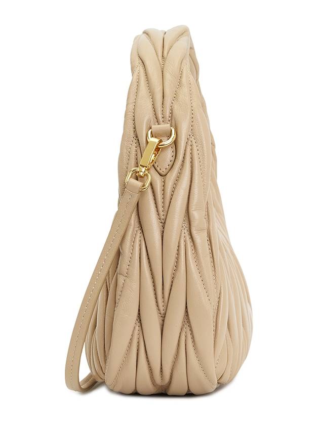 Wander Materasse Nappa Leather Mini Hobo Tote Bag Beige - MIU MIU - BALAAN 3