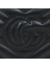 GG Marmont Matelasse Flap Card Wallet Black - GUCCI - BALAAN 9