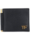 Money Clip Leather Card Holder Black - TOM FORD - BALAAN 3