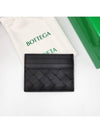 Intrecciato Leather Card Wallet Black - BOTTEGA VENETA - BALAAN 3