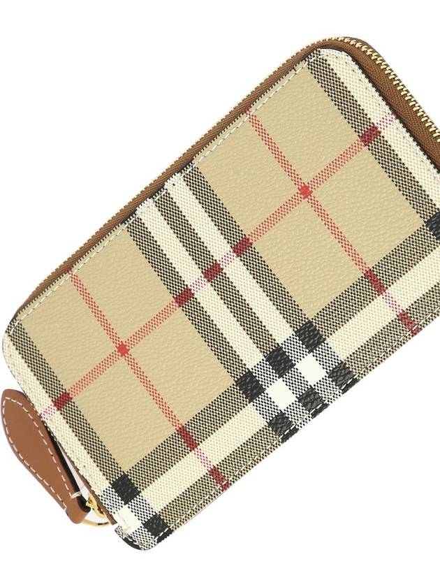 Check Zipper Long Wallet Beige - BURBERRY - BALAAN 5