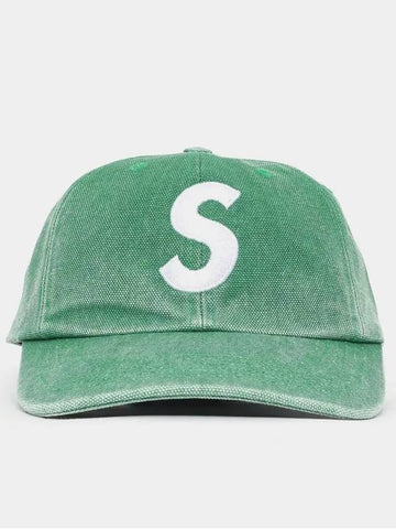 S logo pigment 6 panel ball cap FW24H28 GREEN - SUPREME - BALAAN 1