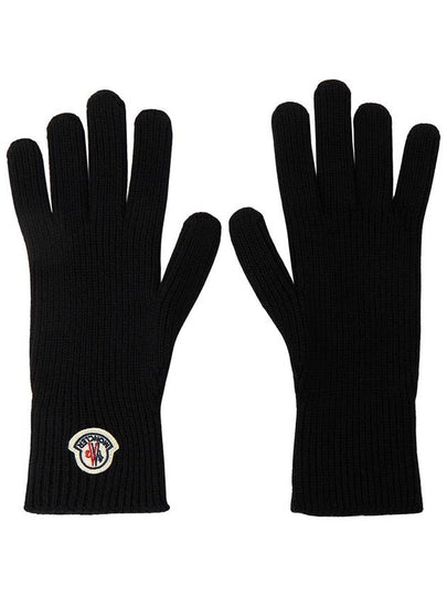 logo patch knit gloves - MONCLER - BALAAN 2