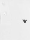 Mini Logo Short Sleeve Polo Shirt White - EMPORIO ARMANI - BALAAN 5