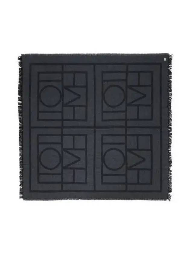 Monogram Wool Cashmere Scarf Black - TOTEME - BALAAN 2