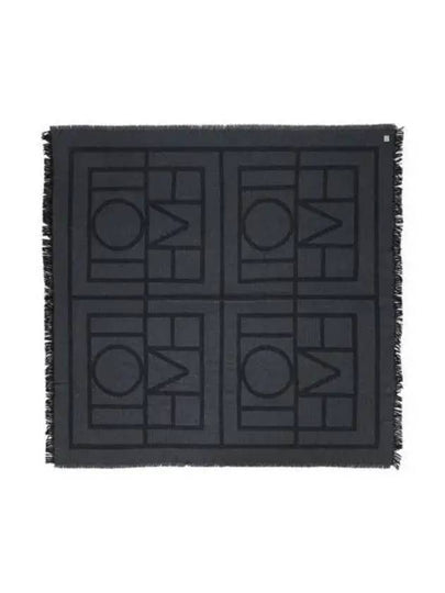 Monogram Wool Cashmere Scarf Black - TOTEME - BALAAN 2