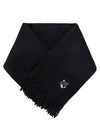 Wool Fox Head Muffler Black - MAISON KITSUNE - BALAAN 6