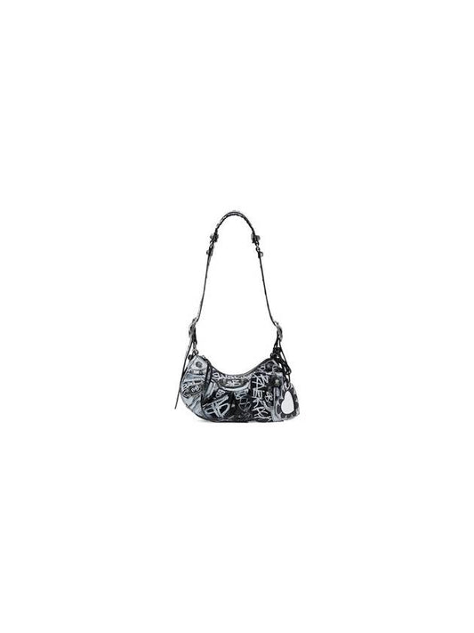 Le Cagol XS Graffiti Shoulder Bag Black - BALENCIAGA - BALAAN 1