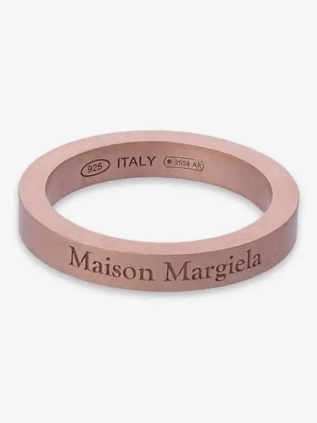 Engraved Logo Palladium Ring Rose Gold - MAISON MARGIELA - BALAAN 2