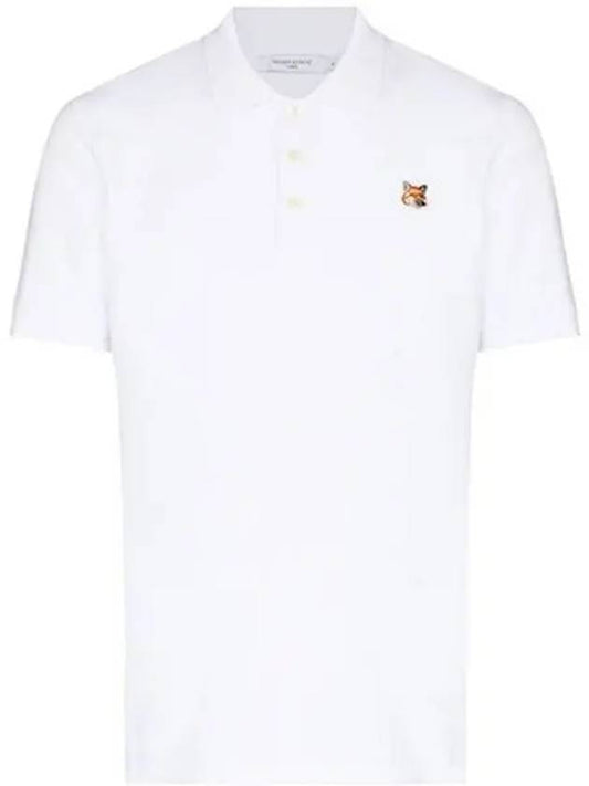 Fox Head Patch Classic Polo Shirt White - MAISON KITSUNE - BALAAN 2