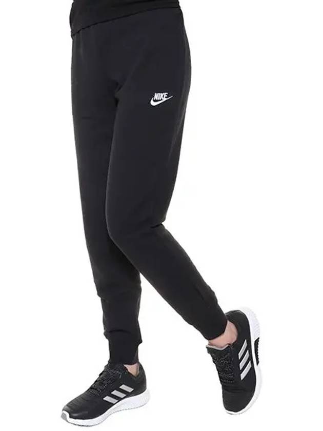 Essential Fleece Tight Track Pants Black - NIKE - BALAAN 3