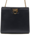 Gancini Logo Shoulder Bag Black - SALVATORE FERRAGAMO - BALAAN 2