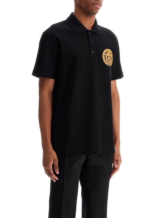 chain crest polo shirt - VERSACE - BALAAN 2