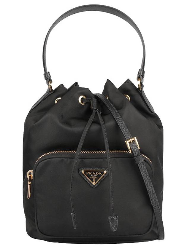 Duet Re-Nylon Bucket Bag Black - PRADA - BALAAN 3