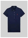 Embroidered Pony Logo Slim Fit Short Sleeve Polo Shirt Navy - POLO RALPH LAUREN - BALAAN 2