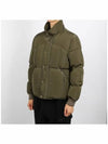 Nylon Funnel High Neck Padding Down Jacket Green - TOM FORD - BALAAN 3