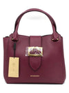 Grainy Leather Buckle Medium Tote Bag Purple - BURBERRY - BALAAN 2