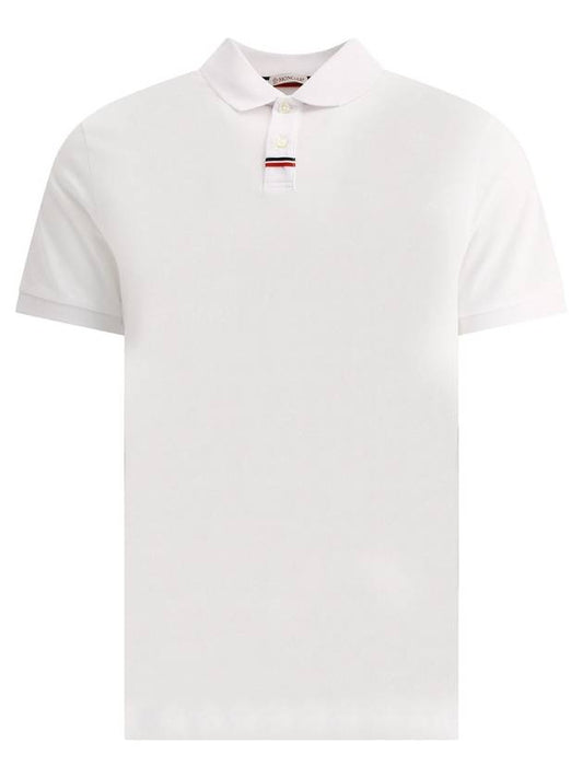 three-color accent PK shirt white - MONCLER - BALAAN.