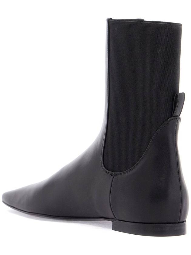 shiny black leather chelsea boots with rubber sole - TOTEME - BALAAN 3