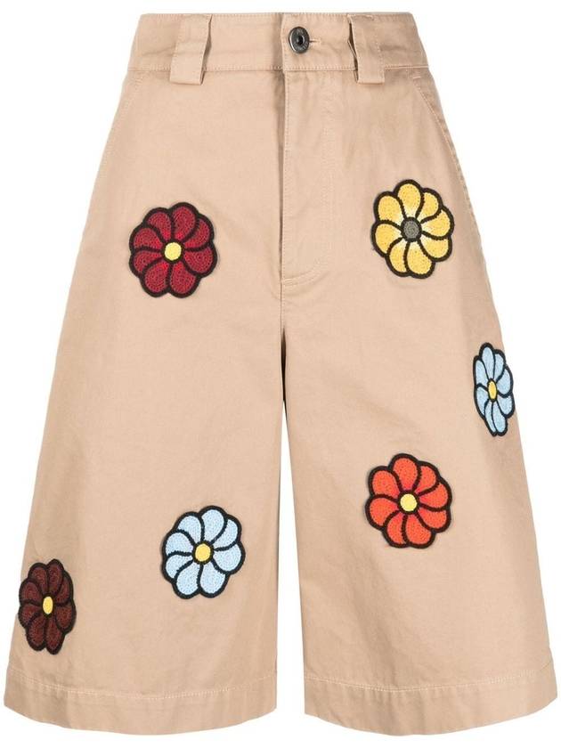 JW Anderson Floral Bermuda Shorts Beige - MONCLER - BALAAN 2