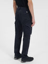 Lens Wappen Garment Dye Utility Cargo Track Pants Navy - CP COMPANY - BALAAN 4