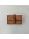 Small Soft Grained Calfskin Half Wallet Toffee - LOEWE - BALAAN 1