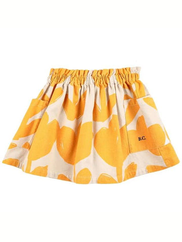 Kids Big Flower Pattern Pocket Skirt 223AC090 110 - BOBO CHOSES - BALAAN 1