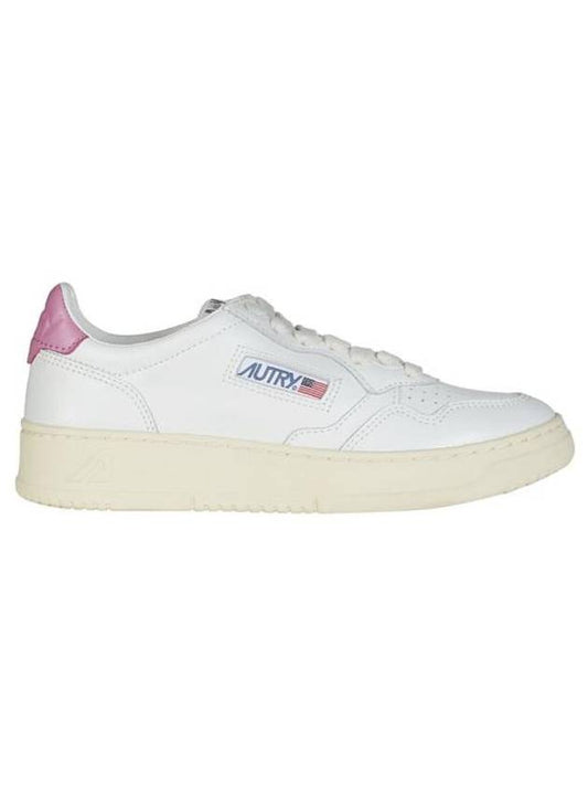 Medalist leather low-top sneakers pink white - AUTRY - BALAAN 1