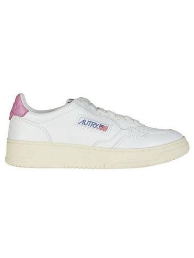 Medalist Pink Tab Low Top Sneakers White - AUTRY - BALAAN 1