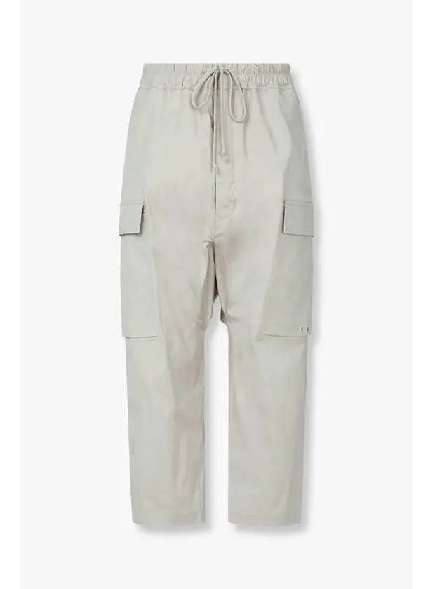 MEN High Rise Cropped Cargo Pants Warm Gray - RICK OWENS - BALAAN 1