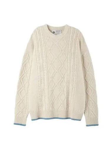 Daddy French Cable Knit Cream - HERETIC - BALAAN 1