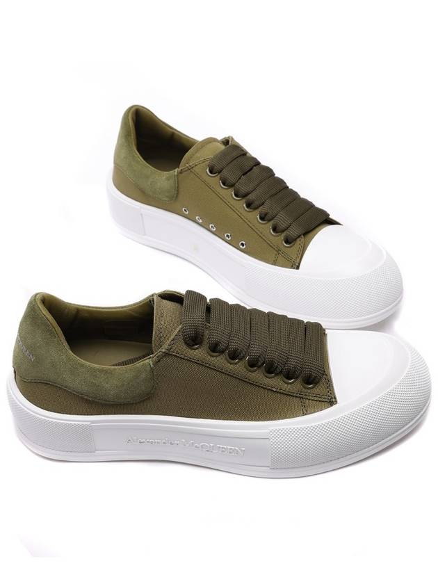 Deck Plimsol Low Top Sneakers Khaki - ALEXANDER MCQUEEN - BALAAN 6