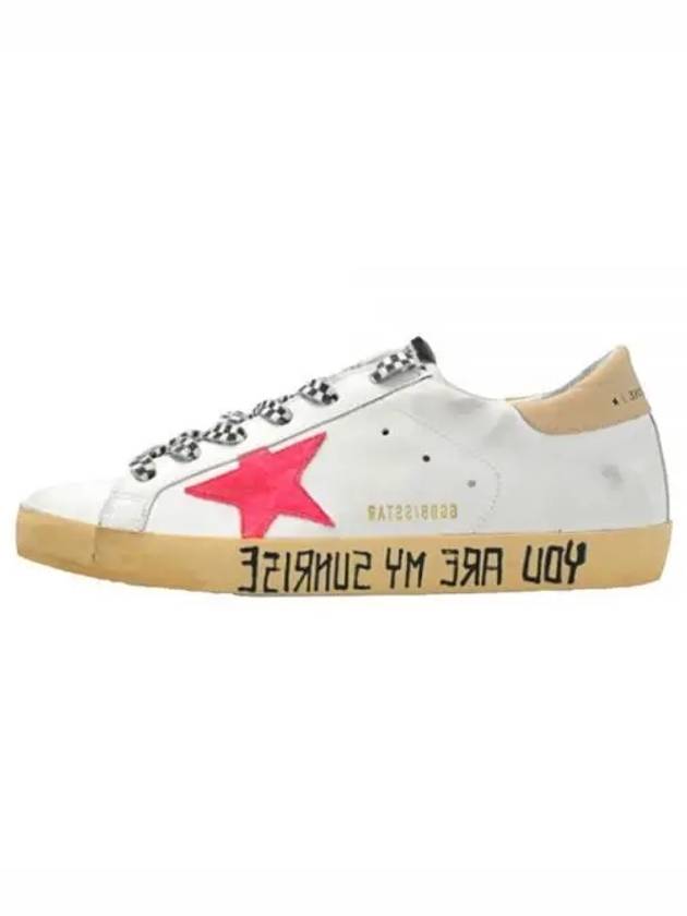 Superstar Suede Star Low Top Sneakers White Pink - GOLDEN GOOSE - BALAAN 2