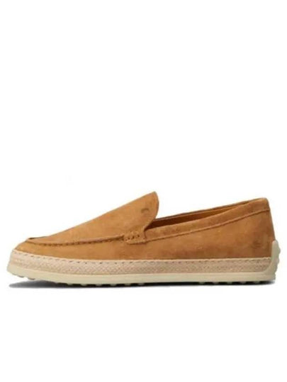 Logo Suede Loafers Brown - TOD'S - BALAAN 2