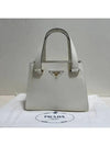 Triangle Logo Saffiano Top Handle Tote Bag 9Y1NLW - PRADA - BALAAN 1