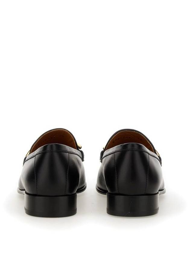 V Logo Signature Calfskin Loafers Black - VALENTINO - BALAAN 4