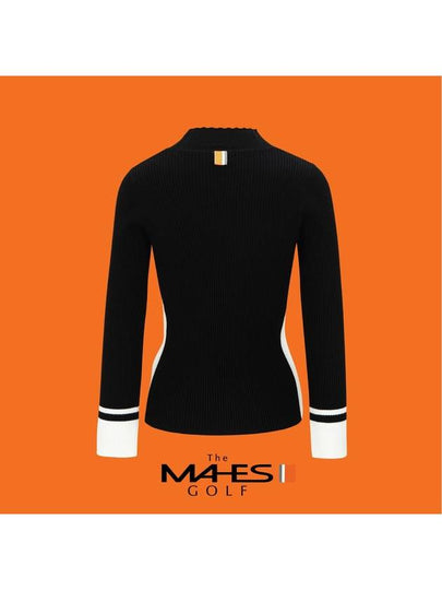 Knit Sweater Orange Label Slim Ribbed Half Neck Knit GN 40396 - MAHES - BALAAN 2