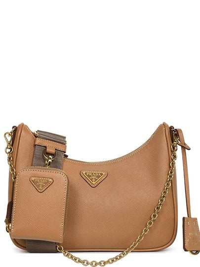 Re-Edition 2005 Saffiano Leather Shoulder Bag Natural - PRADA - BALAAN 2