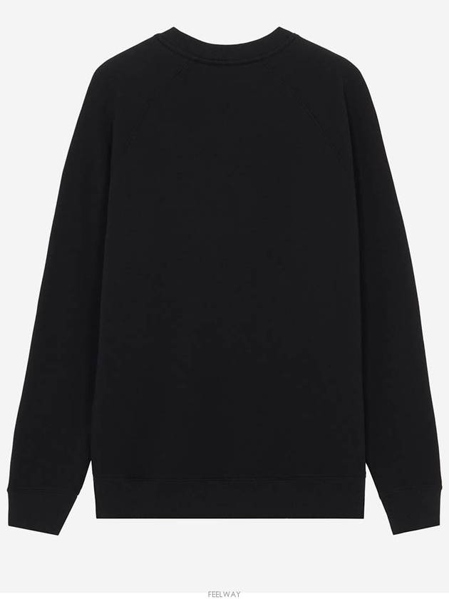 Grey Fox Head Patch Classic Sweatshirt Black - MAISON KITSUNE - BALAAN 3