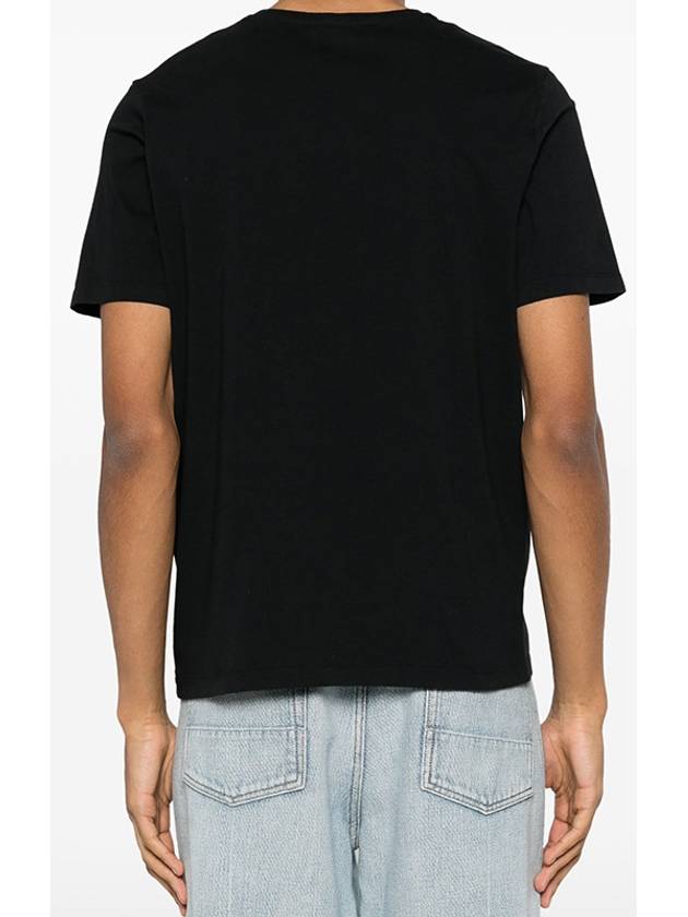 Chillax Fox Patch Regular Short Sleeve T-Shirt Black - MAISON KITSUNE - BALAAN 3